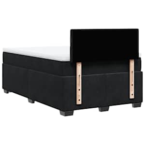 Box spring postel s matrací černá 120 x 190 cm samet - obrázek 10