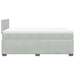 Box spring postel s matrací světle šedá 120 x 200 cm samet - obrázek 9