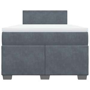Box spring postel s matrací tmavě šedá 120 x 200 cm samet - obrázek 4