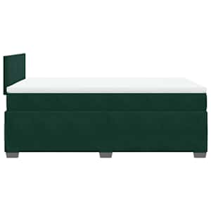 Box spring postel s matrací tmavě zelená 120 x 200 cm samet - obrázek 9