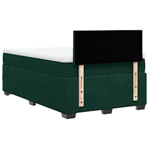 Box spring postel s matrací tmavě zelená 120 x 200 cm samet - obrázek 10