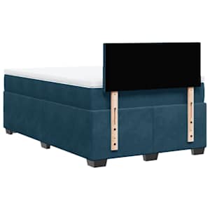 Box spring postel s matrací tmavě modrá 120 x 200 cm samet - obrázek 10