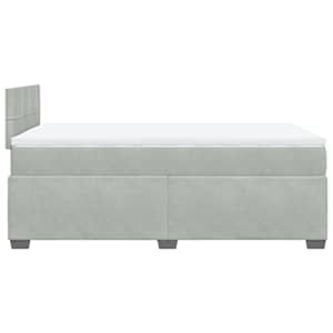 Box spring postel s matrací světle šedá 120 x 200 cm samet - obrázek 9