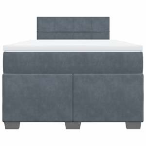 Box spring postel s matrací tmavě šedá 120 x 200 cm samet - obrázek 4