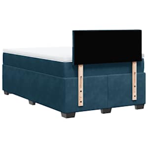 Box spring postel s matrací tmavě modrá 120 x 200 cm samet - obrázek 10