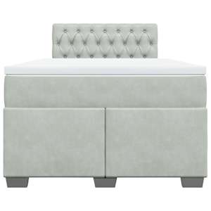 Box spring postel s matrací světle šedá 120 x 200 cm samet - obrázek 4