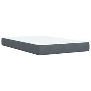 Box spring postel s matrací tmavě šedá 120 x 200 cm samet - obrázek 6