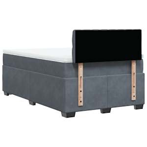Box spring postel s matrací tmavě šedá 120 x 200 cm samet - obrázek 10