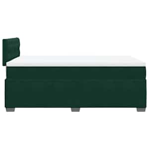 Box spring postel s matrací tmavě zelená 120 x 200 cm samet - obrázek 9