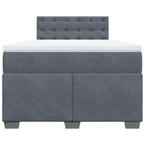 Box spring postel s matrací tmavě šedá 120 x 200 cm samet - obrázek 4
