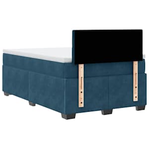 Box spring postel s matrací tmavě modrá 120 x 200 cm samet - obrázek 10