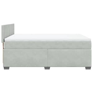 Box spring postel s matrací světle šedá 140x190 cm samet - obrázek 9