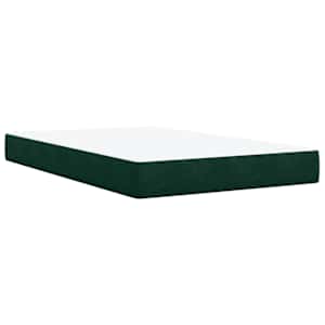 Box spring postel s matrací tmavě zelená 140x190 cm samet - obrázek 6