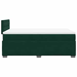 Box spring postel s matrací tmavě zelená 140x190 cm samet - obrázek 9