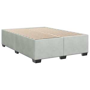 Box spring postel s matrací světle šedá 140x190 cm samet - obrázek 5