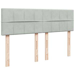 Box spring postel s matrací světle šedá 140x190 cm samet - obrázek 8