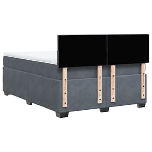 Box spring postel s matrací tmavě šedý 140 x 190 cm samet - obrázek 10