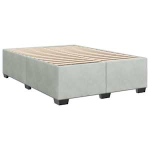 Box spring postel s matrací světle šedá 140x190 cm samet - obrázek 5