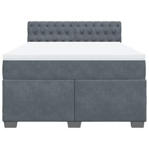 Box spring postel s matrací tmavě šedý 140 x 190 cm samet - obrázek 4