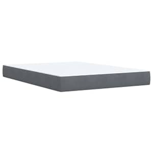 Box spring postel s matrací tmavě šedý 140 x 190 cm samet - obrázek 6