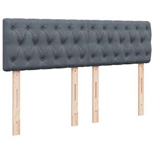 Box spring postel s matrací tmavě šedý 140 x 190 cm samet - obrázek 8