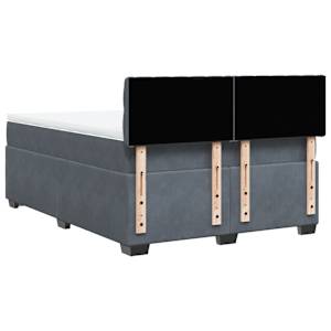 Box spring postel s matrací tmavě šedý 140 x 190 cm samet - obrázek 10