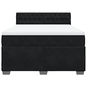 Box spring postel s matrací černá 140 x 190 cm samet - obrázek 4