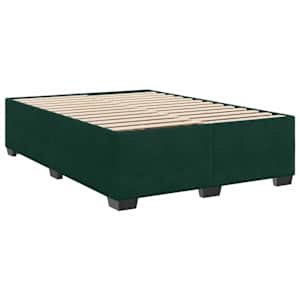 Box spring postel s matrací tmavě zelená 140x190 cm samet - obrázek 5