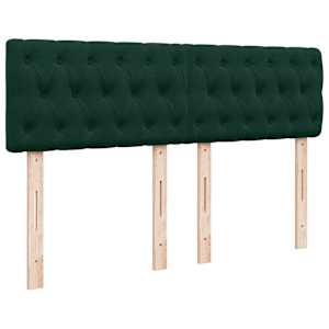 Box spring postel s matrací tmavě zelená 140x190 cm samet - obrázek 8