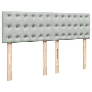 Box spring postel s matrací světle šedá 140x190 cm samet - obrázek 8