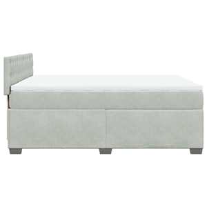 Box spring postel s matrací světle šedá 140x190 cm samet - obrázek 9