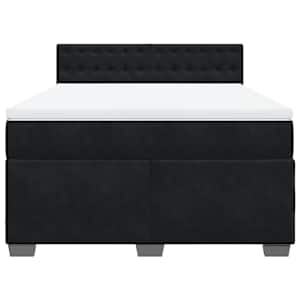 Box spring postel s matrací černá 140 x 190 cm samet - obrázek 4