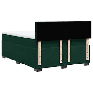 Box spring postel s matrací tmavě zelená 140x190 cm samet - obrázek 10