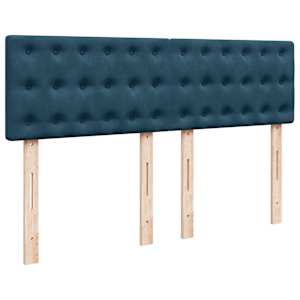 Box spring postel s matrací tmavě modrá 140x190 cm samet - obrázek 8