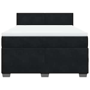 Box spring postel s matrací černá 140x200 cm samet - obrázek 4