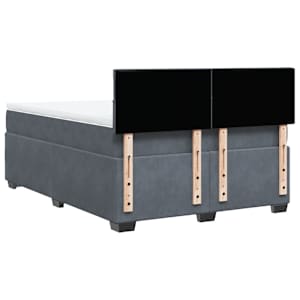 Box spring postel s matrací tmavě šedá 140x200 cm samet - obrázek 10