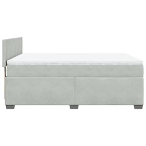 Box spring postel s matrací světle šedá 160x200 cm samet - obrázek 9