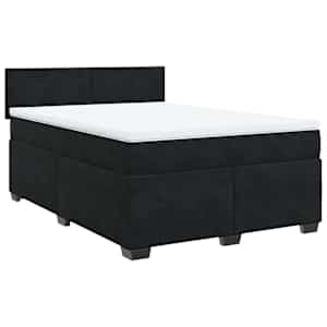 Box spring postel s matrací černá 160x200 cm samet - obrázek 2