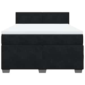 Box spring postel s matrací černá 160x200 cm samet - obrázek 4
