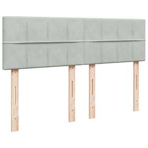 Box spring postel s matrací světle šedá 160x200 cm samet - obrázek 8