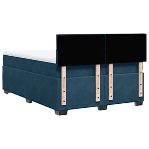 Box spring postel s matrací modrá 160 x 200 cm samet - obrázek 10