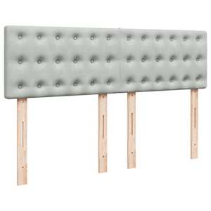 Box spring postel s matrací světle šedá 160x200 cm samet - obrázek 8