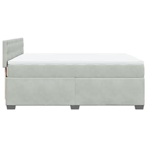 Box spring postel s matrací světle šedá 160x200 cm samet - obrázek 9