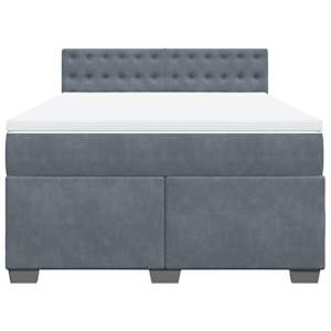 Box spring postel s matrací tmavě šedá 160x200 cm samet - obrázek 4