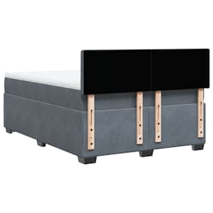 Box spring postel s matrací tmavě šedá 160x200 cm samet - obrázek 10