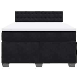 Box spring postel s matrací černá 160x200 cm samet - obrázek 4