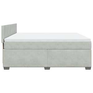 Box spring postel s matrací světle šedá 180x200 cm samet - obrázek 9