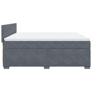 Box spring postel s matrací tmavě šedá 180x200 cm samet - obrázek 9