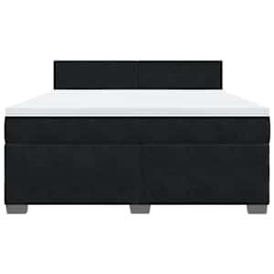 Box spring postel s matrací černá 180x200 cm samet - obrázek 4