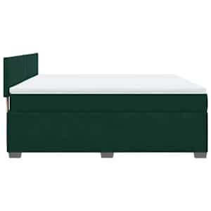 Box spring postel s matrací tmavě zelená 180x200 cm samet - obrázek 9